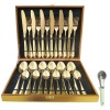 Optic 24 Piece Cutlery Set with a Case-Gold Photo