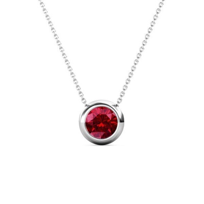 Photo of Destiny Moon January/Garnet Birthstone Necklace with Swarovski Crystals