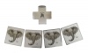 Zawadi Stainless Steel Elephant Design Coasters With Holder - Set of 4 Photo