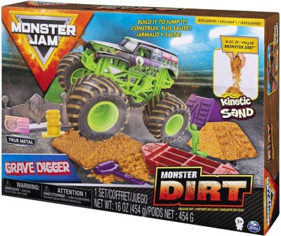 Monster Jam Kinetic Dirt Deluxe Set Gravedigger