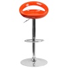 Cut Out Bar Stool Glossy - Orange Photo