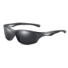 Dubery High Quality Men's Polarized Sunglasses - Lattice & Black Photo
