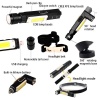 Mix Box Rechargeable Angle Head Tactical Flashlight Torch Headlamp Magnetic Photo