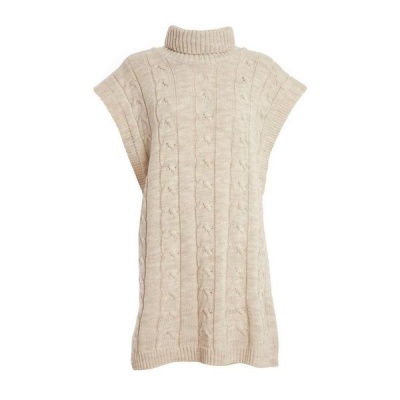 Photo of Quiz Ladies Stone Cable Knit Tunic - Stone