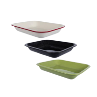 Bulk 3 Pack Baking Pan 28 x 22cm Enamel