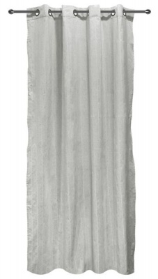 Photo of easyhome Nostos Striped Solid Eyelet Curtain Grey