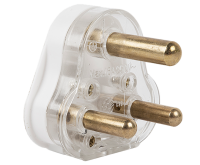 Electricmate 16 Solid BrasPin Plug Top White