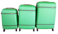 3 Piece Travel Luggage Bag Set Light Green