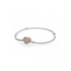 Pandora Moments Silver Bracelet Rose Pavè Heart Photo