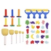 39 Pieces Sponge Paint Brushes Tool Kits for Kids Early DIY Learning Photo
