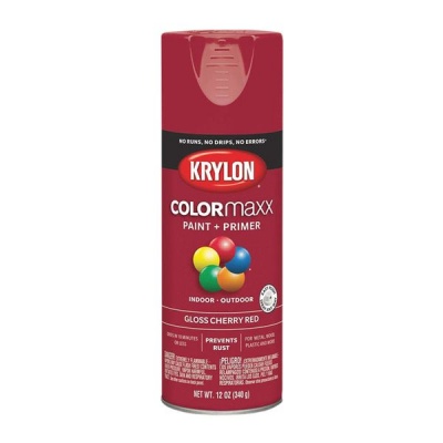 Photo of Krylon Colormaxx Paint Primer Gloss Cherry Red 340ml