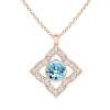 Stella Luna Clover Pendant- Swarovski Aquamarine crystal Rosegold Photo