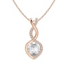 Civetta Spark Infinity Heart Necklace-Swarovski Clear Crystal Rosegold Photo