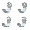 HEARTDECO Steel Pegboard Accessories - 4 Piece Rod Hooks Brackets Set Photo