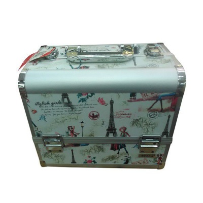 Photo of Big Brothers and Sisters Large Professional Aluminium Make Up Cosmetic case-Eiffel Tower