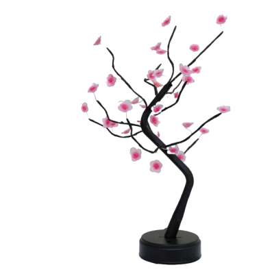 LED Cherry Blossom Tree Lamp With Base DC USB Battery Operated SD