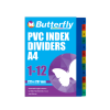 Butterfly File Dividers 140 Micron Pp - Numbered 1-12 Photo