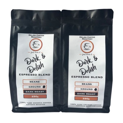 Photo of Delish Coffee Roastery - Dark & Delish Espresso - 250g Ground - Set of 2