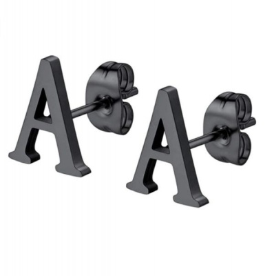 Lucid Stainless Steel Personalised Alphabet Initial Letter Earrings