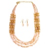 Lily & Rose Layered Glass Bead Necklace & Earrings Set Photo