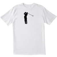 Young Mens White Golfer T shirt