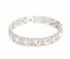 Quiz Ladies Silver Diamante Stretch Bracelet Silver