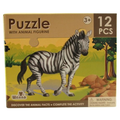 Photo of National Geographic Puzzle - Zebra 12 Piece with Figurine