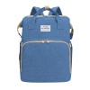 Multifunctional Diaper Bag Folding Bed Blue Photo