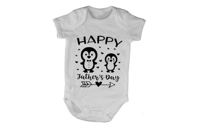 Photo of BuyAbility Happy Father's Day - Penguins - Short Sleeve - Baby Grow