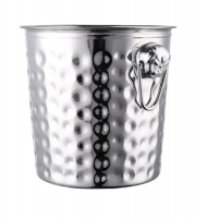 Stainless Steel Hammered Ice Bucket Elegant Stainless Steel Ice Bucket