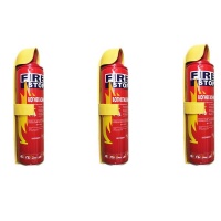 FIRESTOP 3 x Hand Held Portable Fire Extinguisher 1000ml Fits In Car Doors