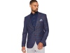 Quiz Mens Regular Fit Red Check Navy Blazer Photo
