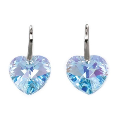 Photo of K Crystals Swarovski Element Heart Earrings