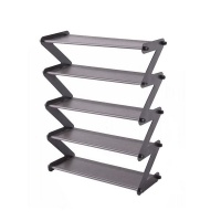 Z Shaped 5 Tier Shoe Rack Space Saving Easy to Assemble