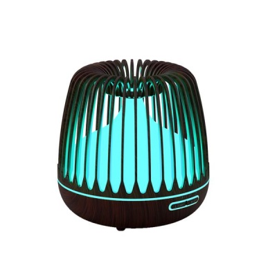 Photo of 500ML Wood Grain 7 Color Changing Aroma Diffuser Air Humidifier-Light Wood