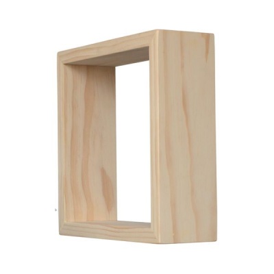 DeNoor Cube Shelf Natural Wood