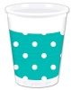 Generic Turquoise Dots Plastic Cups 200ml Photo