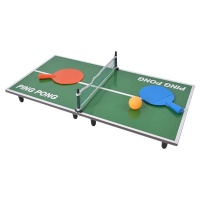 Portable Complete Mini Table Tennis Table with 2 Bats Net and Ball