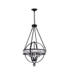 Mr UL-Modern 4-Light Candle Style Globe Chandelier Black Photo