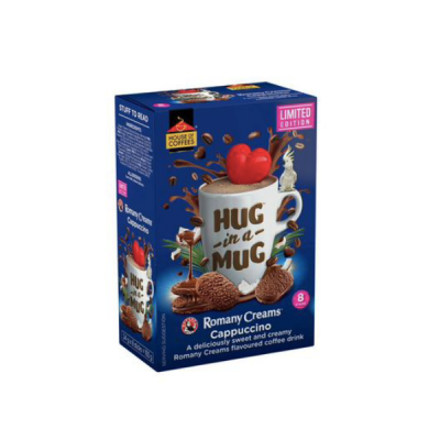 House Of Coffees Hug in a Mug Romany Cream Cappuccino 24g 8s x 6 Pack