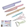 Pastel 6 Piece Corrugated Kitchen Knife Set Photo