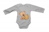 BuyAbility Glitter Christmas Teddy & Bauble - Long Sleeve - Baby Grow Photo