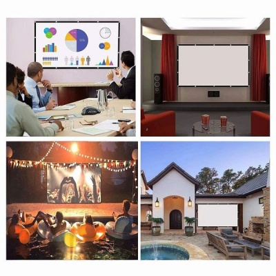 Photo of Cre8tive Foldable Projector Screen Curtain 72"