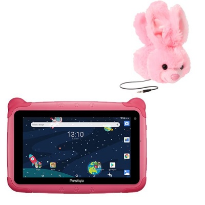 Photo of Prestigio 7" Pink Kiddies Wifi Tablet and Dino Stand with Bunny Headphones