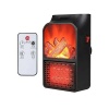 DH - Portable Electric Flame Heater Fan Wall-Outlet With Remote Photo