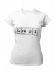 PepperSt Ladies White T-Shirt - GeNiUS Periodic Table Photo