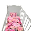 Print with Passion Pink Roses Cot Duvet Set Photo