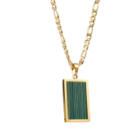 18K gold Plated Rectangular Necklace