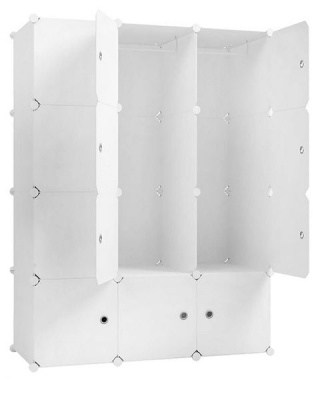 Photo of Loop DIY 12 Cube Storage Organizer Portable Closet Wardrobe Design - White