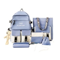 5 Piece Aesthetic School Bags Cute Backpack Set